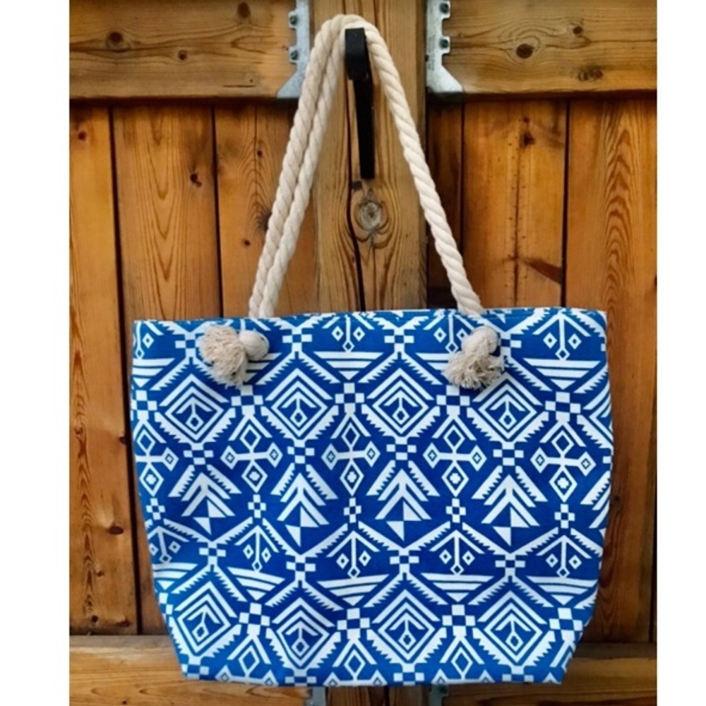 Tribal Print Canvas Handbag